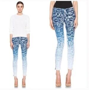 Mother Denim Sz 25 Jeans The Looker Ankle Zip Magical Flower Forest Of Dreams